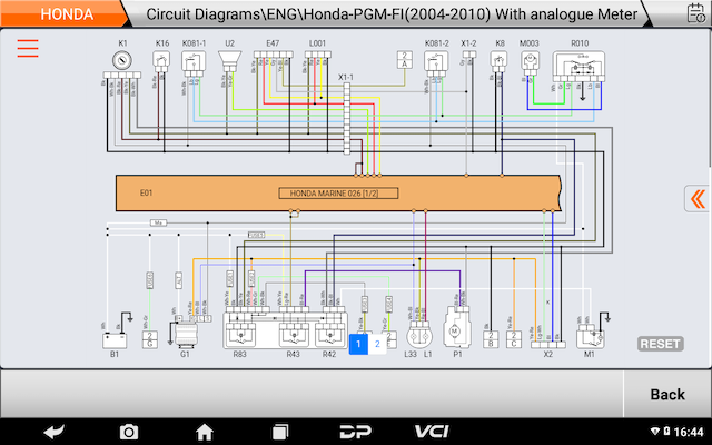 OBDstar D800 marine wiring diagram.